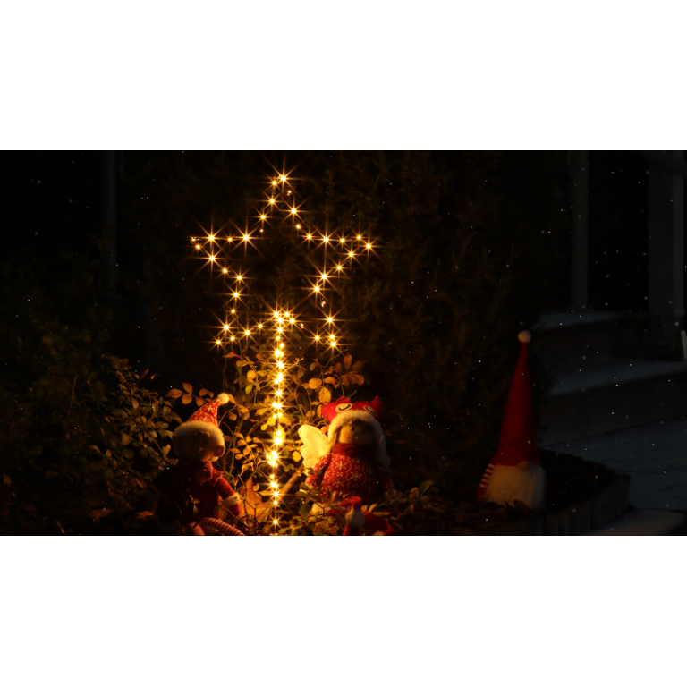 CHRSTO100WW - Kerti LED világító csillag, elemes (X22049)