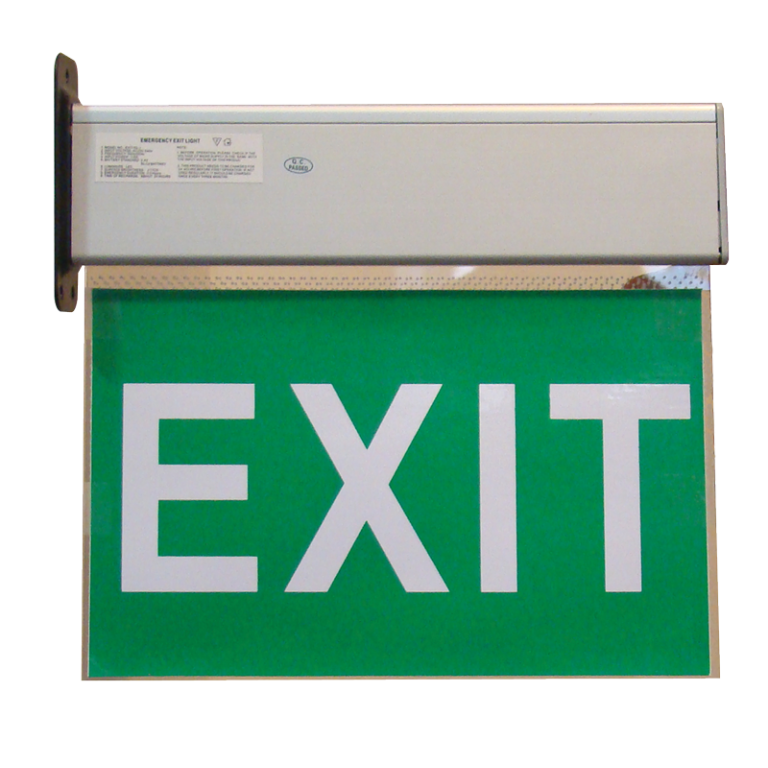 EXIT-02-J - Élvilágítós LED kijáratjelző ragasztható piktogramokkal