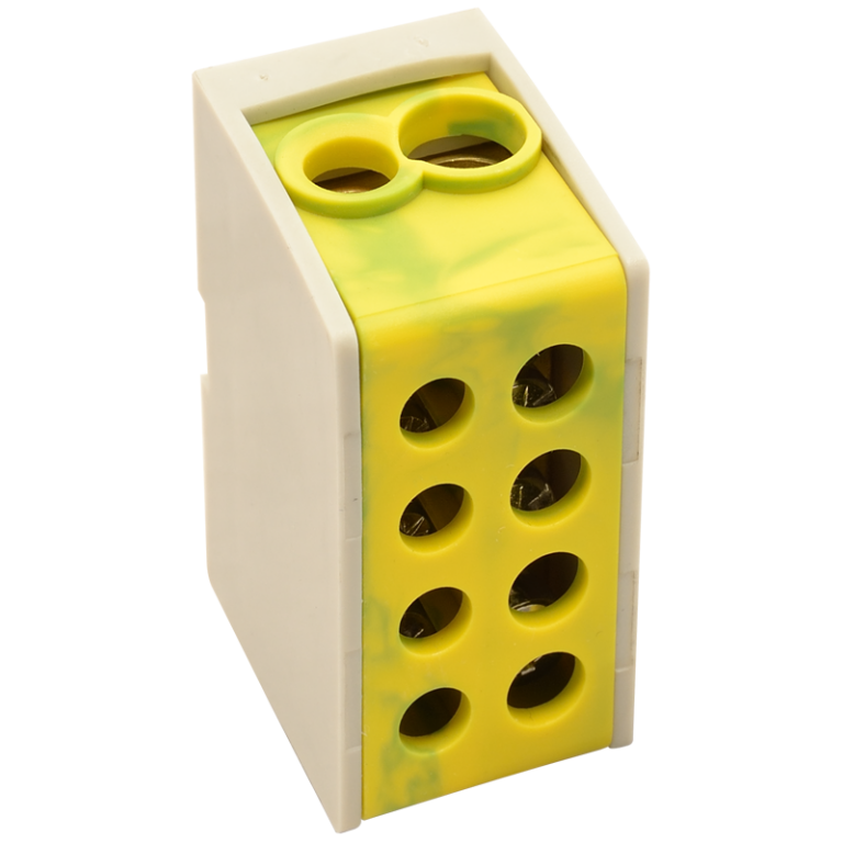 FLE-35/25ZS - Főáramköri leágazó kapocs, sínre szerelhető, zöld/sárga