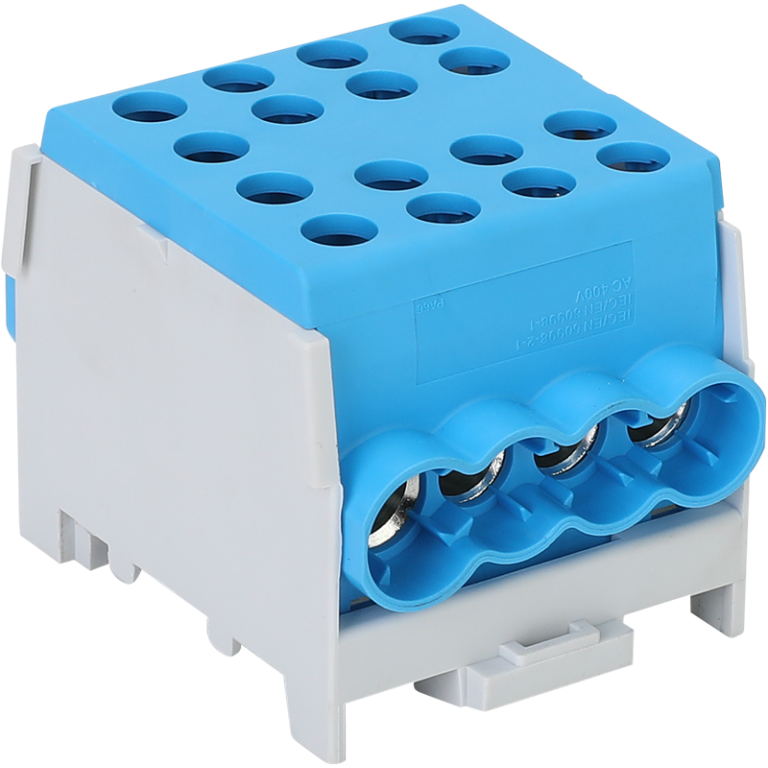 FLECU-35-25-4K - Főáramköri leágazó kapocs, sínre szerelhető, kék