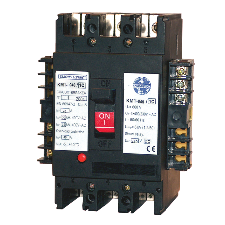 KM6-500/1C - Kompakt megszakító, 220V DC munkaáramú kioldóval