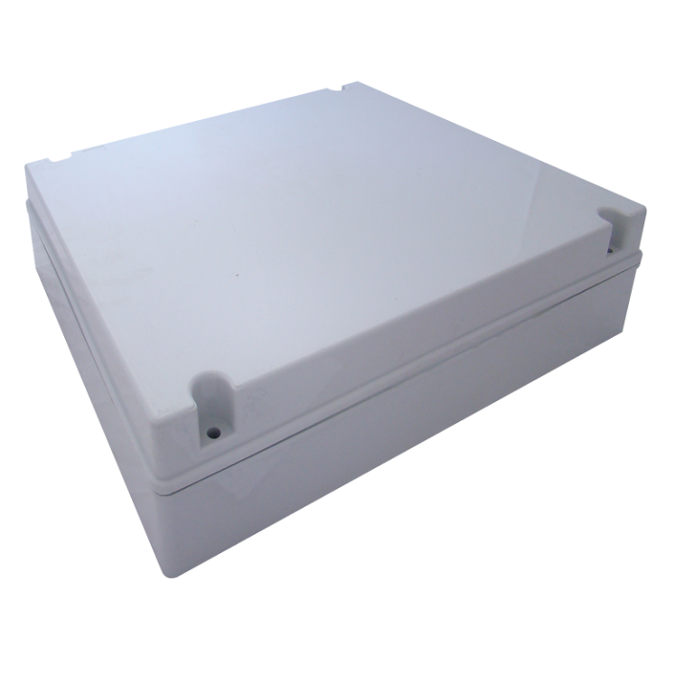 MED383012 - Elektronikai doboz, világos szürke, teli fedéllel