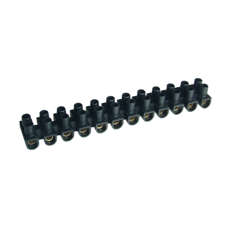 SF10A-H-L - Flex. nyomólemezes sorozatkapocs, H profil, 12 tag, fekete