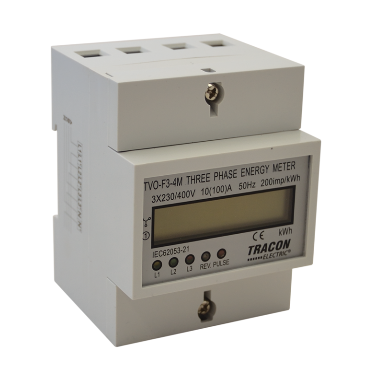 TVO-F3-4M - LCD kijelzésű fogyasztásmérő, közvetlen,3 fázisú,4 modul