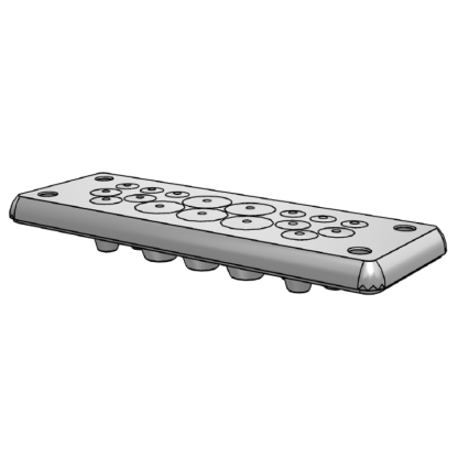 EKBV-24 - Elosztószekrény kábelbevezető,gumi, 17db kábelhez - Image 2