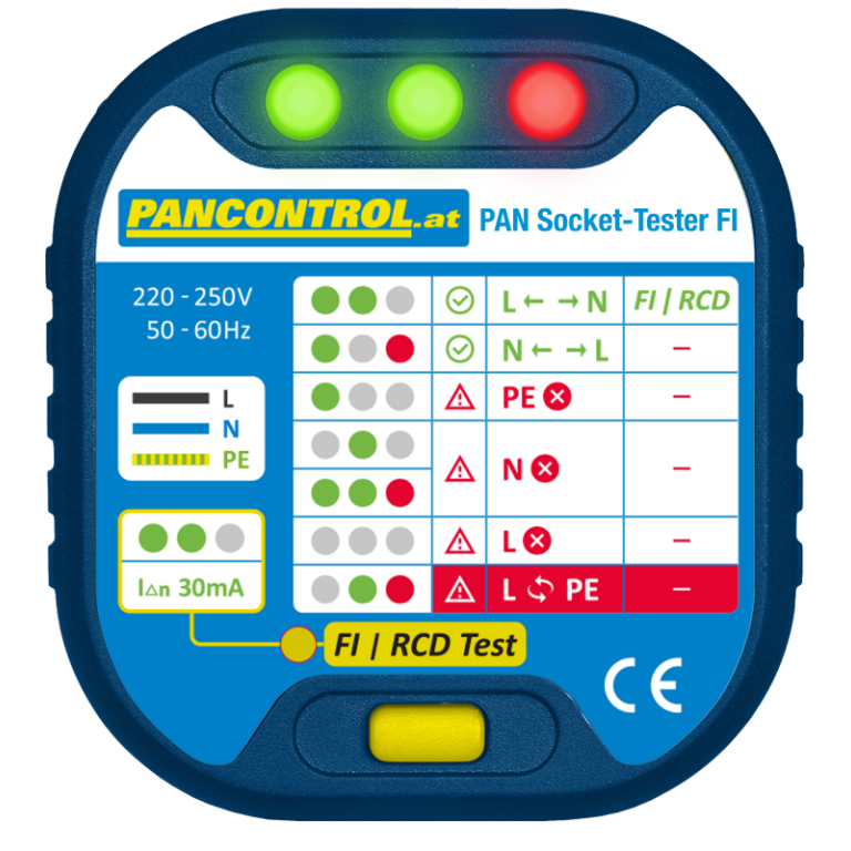 PANSOCKETTESTERFI - Dugaszoló aljzat teszter