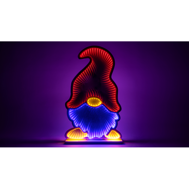 CHRMMBG - LED karácsonyi tükördísz , manó, USB (X25016)
