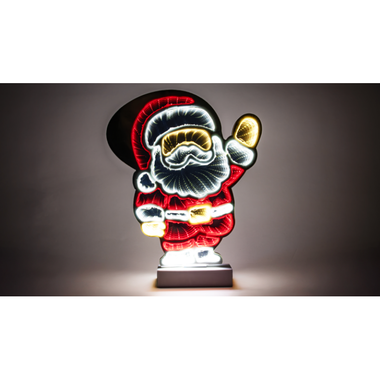 CHRMMS - LED karácsonyi tükördísz , télapó, USB (X25017)
