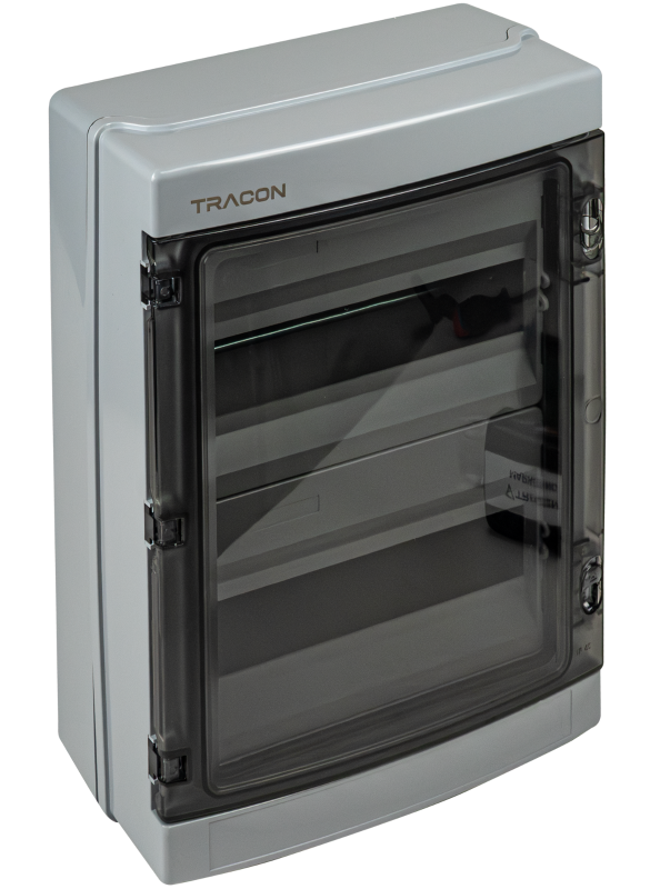 EDFKIP65N122 - Falon kívüli elosztódoboz, átlátszó ajtóval, N/PE sínnel