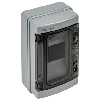 EDFKIP65N41 - Falon kívüli elosztódoboz, átlátszó ajtóval, N/PE sínnel