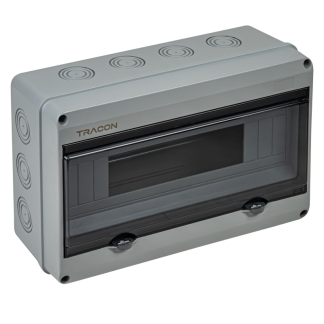 EDFKIP65U151 - Falon kívüli elosztódoboz, átlátszó ajtóval, N/PE sínnel