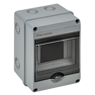 EDFKIP65U51 - Falon kívüli elosztódoboz, átlátszó ajtóval, N/PE sínnel