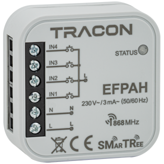 EFPAH - Rádiós jeladó, 4 csatornás, szerelvény dobozba