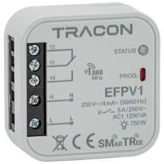 EFPV1 - Rádiós jelvevő egység, szerelvénydobozba, 1 csatornás