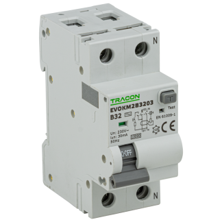 EVOKM2B2003 - Kombinált védőkapcsoló, 2P, 2modul, B karakterisztika