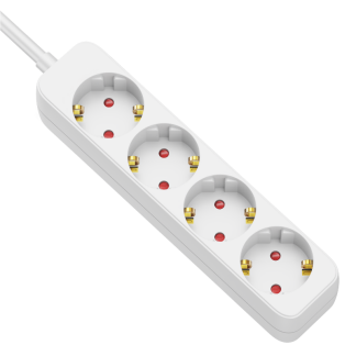 HE4 - Hordozható elosztósáv, normál, fehér