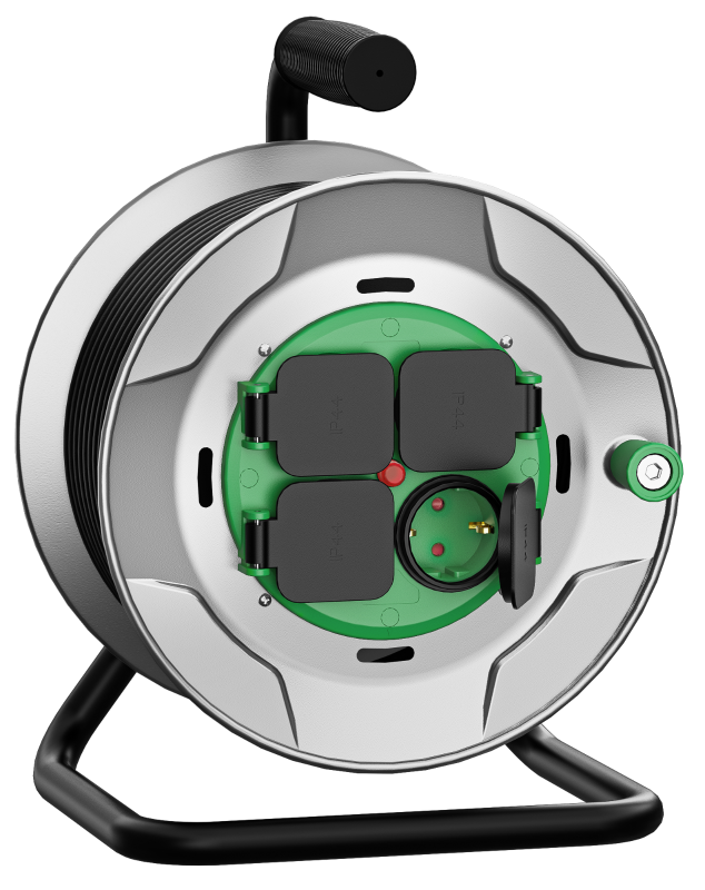 KDHM25IP - Kábeldobos hosszabbító, fémvázzal