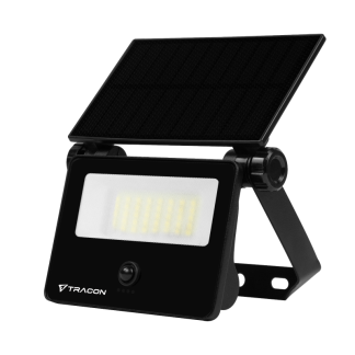 LSTBP3NW - Napelemes LED fali világítótest mozgásérzékelővel, fekete