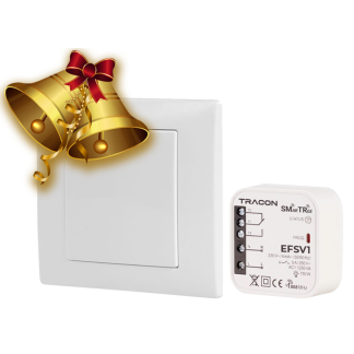 EFSV1 - Vezeték nélküli vezérlő készlet, 1 csatornás, fali nyomógomb