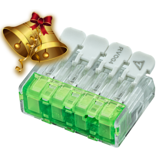 RVOG4 - Csavar nélküli vezetékösszekötő, nyitható átlátszó