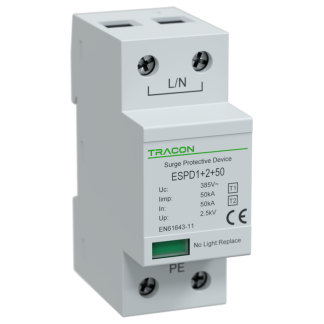 ESPD1+2-50-1P - T1+T2 AC típusú túlfeszültséglevezető, egybeépített