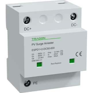 ESPD1+2-DC50-600 - T1+T2 DC típusú túlfeszültséglevezető, egybeépített