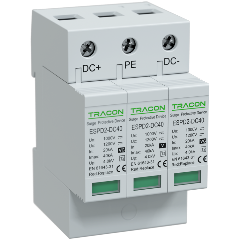ESPD2-DC40-1000 - T2 DC típusú túlfeszültség levezető, cserélhető betéttel