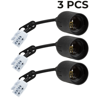 FE27SETFB - Műanyag E27 lámpafoglalat gyorscsatlakozóval (3db)