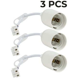 FE27SETSW - Műanyag E27 lámpafoglalat csavaros csatlakozóval (3db)