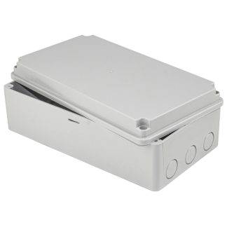 MED23128 - Elektronikai doboz, világos szürke, teli fedéllel