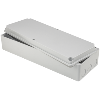 MED35128 - Elektronikai doboz, világos szürke, teli fedéllel