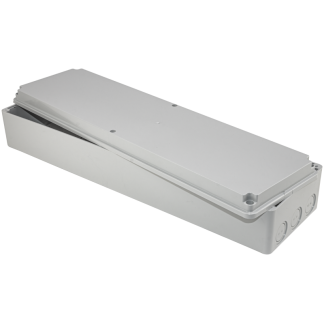 MED46128 - Elektronikai doboz, világos szürke, teli fedéllel