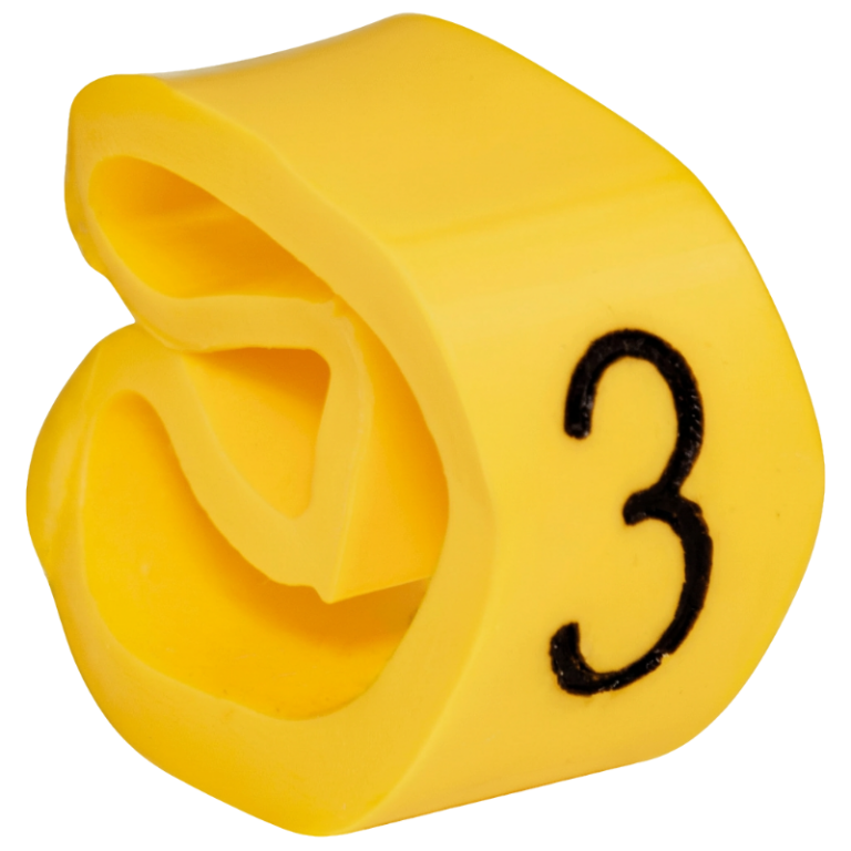 VJB3 - Vezetékjelölő (3 szám)vezetékre ráhúzható