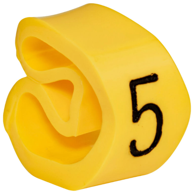 VJB5 - Vezetékjelölő (5 szám)vezetékre ráhúzható