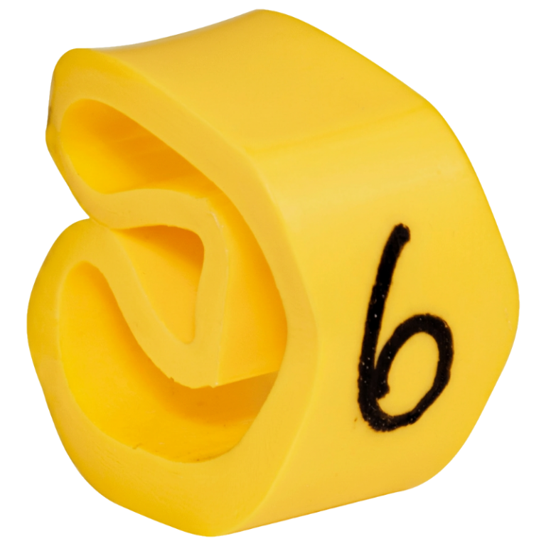 VJB6 - Vezetékjelölő (6 szám)vezetékre ráhúzható