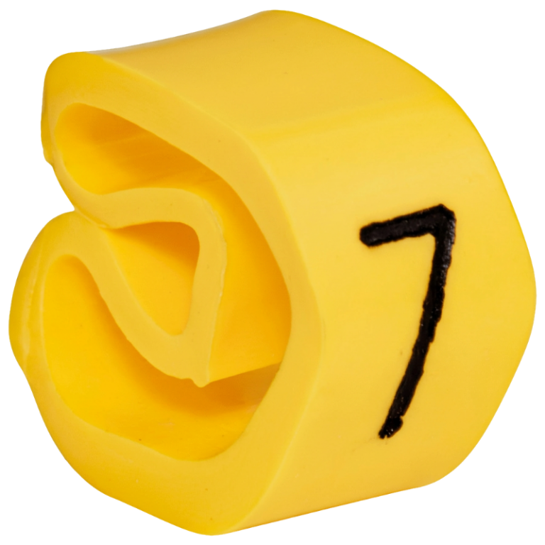VJB7 - Vezetékjelölő (7 szám)vezetékre ráhúzható