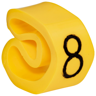 VJC8 - Vezetékjelölő (8 szám)vezetékre ráhúzható