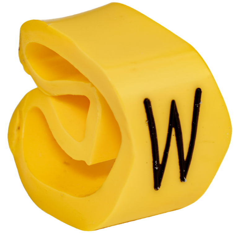 VJBW - Vezetékjelölő (W betű)vezetékre ráhúzható