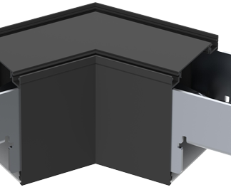 LINV120B - Toldó LIN irodai világítótestekhez, 120°, fekete