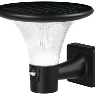 LSDF10W - Napelemes LED fali világítótest mozgásérzékelővel, fekete