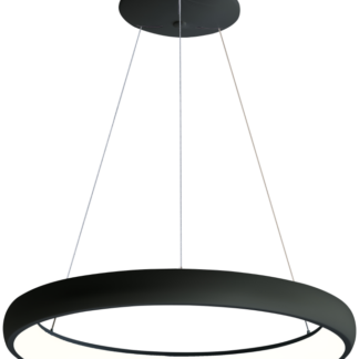 GLORHB72W - LED függesztett lámpa, gyűrű forma, fekete, távirányítós