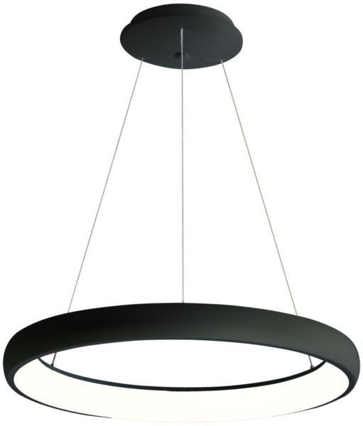 GLORHB72W - LED függesztett lámpa, gyűrű forma, fekete, távirányítós